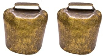 SEWACC Campanelle per Animali Domestici in Ferro, 2 Pezzi, Bronzo, Resistente e Portatile, Campanelli per Mucche e Pecore, Dispositivo Anti-Smarrimento