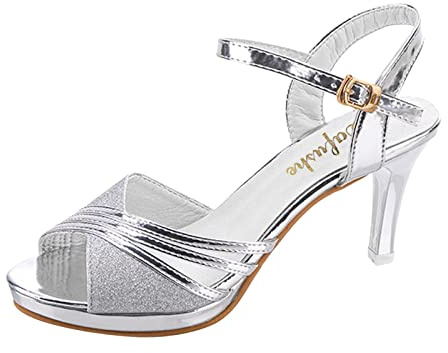 Generico scarpe tacco donna comode Elegante sandali Punta aperta Chic Leggere Scarpe estive Antiscivolo Accoglienti Supporto arco plantare