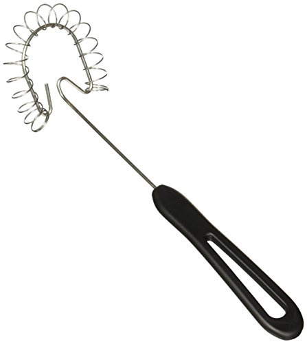 Linden Sweden Flat Wire Whisk – Unique Angled Head Design for Superior Performance - Versatile and Heat-Resistant, Great for Home or Professional Use - BPA-Free - Dishwasher-Safe, Black