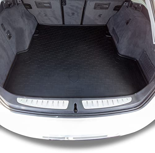 Travall CargoMat Boot Liner Compatible with BMW 3 Series Touring F31 (2012-2018) Premium Tailored to Fit Car Floor Boot Mat Waterproof Black Rubber Dog Friendly Car Specific Boot Protector