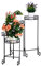 relaxdays Supporto Metallico per Piante, 5 Livelli, Rotondo, Interno ed Esterno, Richiudibile, HxLxP 65x125x23cm, Nero