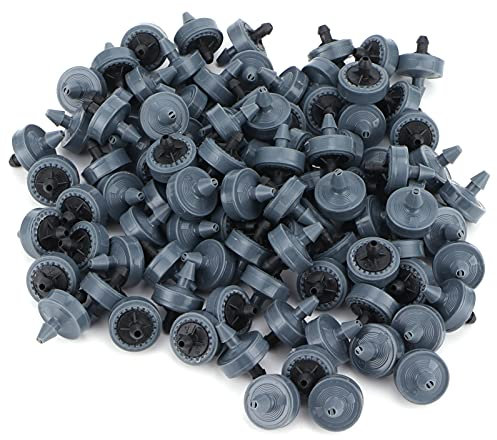 YUMILI 100 Piezas de Emisor de Goteo Compensador, Equipo de Riego por Goteo de Compensación de Presión de Riego por Goteo