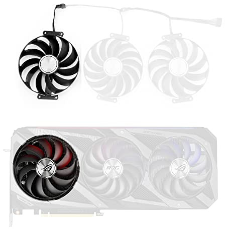 SISS Grafikkartenlüfter 95mm für ASUS ROG Strix GeForce RTX 3080 Ti,RTX 3070/3070 Ti 3090 RX 6950, 6700 XT OC Edition | T129215SU / CF1010U12S / CF1010U12D (Links)