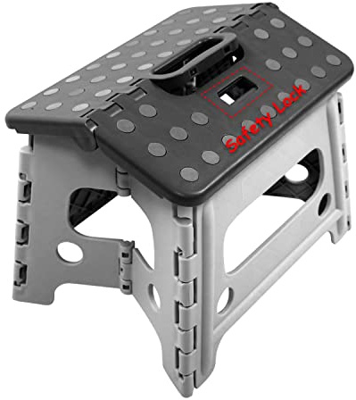 Kids Step Stool Sink for Toddlers ?C Foldable Safety Lock to Stable??Grey??