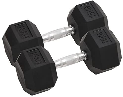 Dumbbells Set of 2 30 kg Cast Iron