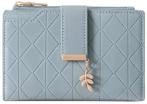 SENDEFN Small Purses for Women Leather Ladies Purse RFID Blocking Card Holder Zipper Wallet Card Case Purse with ID Window
