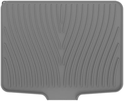 Grande tappetino scolapiatti in silicone, 50 cm x 43 cm, resistente al calore, per piano di lavoro, scolapiatti ad asciugatura rapida, con design a pendenza, per piano di lavoro della cucina