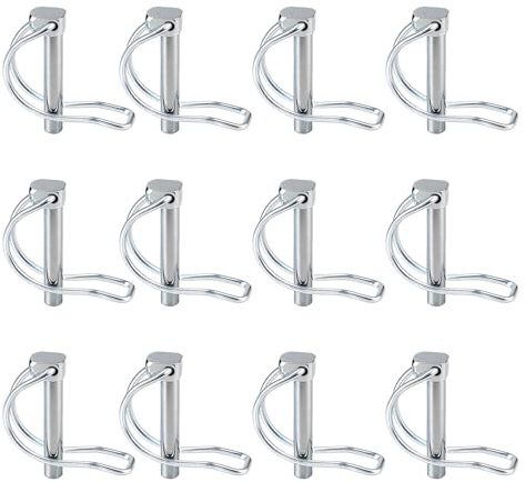 12 Piece High Strength Plate D Shaped Foldable Latches Pins D Rings Locking Pins Ideal for Camping & Storage Needs Steel Cotter Screws