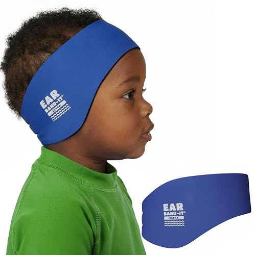 Bandeau pour nageurs Ear Bandit Ultra - Petit Bleu Convient aux Enfants de 1 à 3 Ans