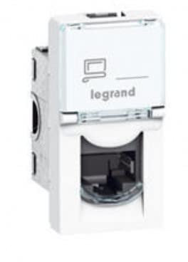 Legrand 076563 Prise Catégorie6 Stp Blindée Mosaic, 1 Module, Blanc