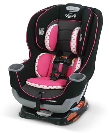 Graco Extend2Fit Kenzie, seggiolino auto convertibile 2 in 1 per neonati e bambini con caratteristiche di sicurezza avanzate
