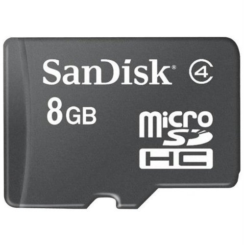 SanDisk 8 GB microSD Memory Card - microSD, Schwarz, Class 2, 8 GB, 2 MB/s Schreibgeschwindigkeit, 2 MB/s Lesegeschwindigkeit, SDHC, für Smartphone, Kamera, Tablet