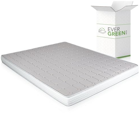 EVERGREENWEB - Materasso Memory per Divano Letto Matrimoniale 140x190 cm Materasso Ortopedico in Waterfoam Alto 14 cm ergonomico per prontoletto con Rivestimento Anallergico Bianco - DAYBED Memory