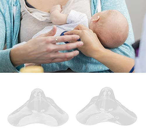 Silikon Brustwarzenschutz, Stillen Brustwarzenschutz Stillhütchen Standard Brustwarzenformer mit Aufbewahrungsbox für Nippel mit Flachem Invertiertem Kleinen Brustwarzen