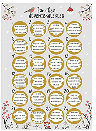 Adventskalender zum Rubbeln Weihnachtskalender A3 (Familie)