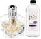 KAZIS® I Starterset katalytische Lampe + 1 Liter Frische Wäsche Duft I transparent Würfel