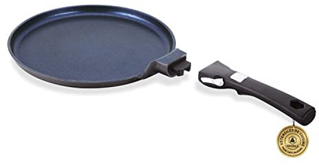 LAGUIOLE - Crêpepfanne 26 cm, abnehmbar, schwarz, antihaftbeschichtet, Blau, Diamond Induktion