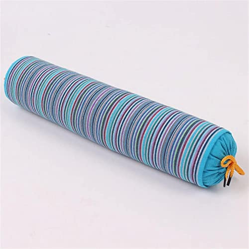 Almohada Cervical de Yoga a Rayas Almohada de alforfón de Tela Gruesa Vieja Almohada para el Cuello (D)