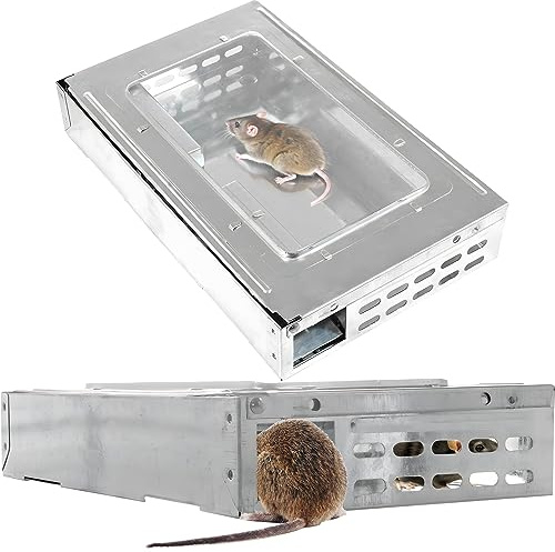 Retoo Trampa para Ratones, Altamente Sensible Trampa Ratas Interiores, Reutilizable Sin Productos Químicos, Trampa Humanas, Amigable con Mascotas y Niños, Fácil Uso para Cocina, Salón, Almacén