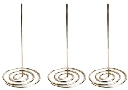 Operitacx Soporte Metalico Para Menu Restaurante 3 Piezas 5.70X2.95X0.12 Pulgadas Organizador Multifuncional De Escritorio Para Notas Recibos Facturas Oficina