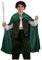 keland Umhang Hobbit herr der Ringe Kostüm mit LOTR Blattbrosche (Grün, Large)