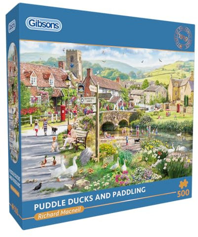 Gibsons Puddle Ducks 500 piece jigsaw puzzle for adults B Corp