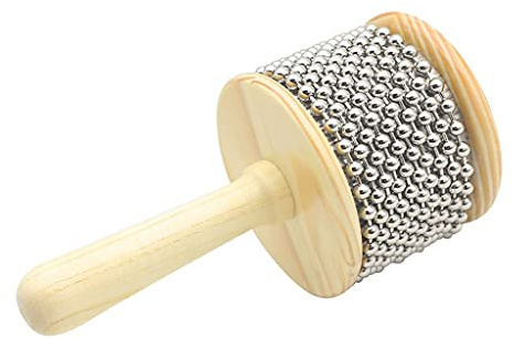 Instrumento Percusión Wooden Cabasa Hand Shaker Con Cuentas Metal Para Estudiantes Tamaño Banda Banda Del Aula Para Niños