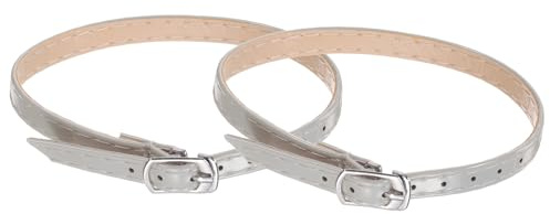 QUARKZMAN 2 Piezas de Correas para Tacones Correas Desmontables Plateado | para Tobillos, Reemplazo de Cordones, Accesorios para Zapatos de Mujer, Tacones Sueltos Sandalias Chanclas