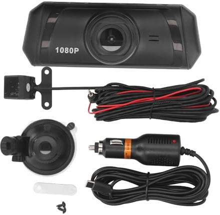 ZenithAur Cámara de Tablero HD 1080P con visión Nocturna Ultraligera, Lente Dual Gran Angular, grabación en Bucle y detección de Movimiento para grabación de conducción en