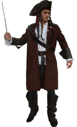 MAYLYNN 12104 - Piratenkostüm Kostüm Pirat Jack mit Hut und Zubehör Faschingskostüm Herren Größe L