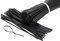 WAGNER 500 Stück Twist Ties, Bindestreifen, Bindedraht, Kabelbinder, Kunstoffbindestreifen, 16cm schwarz