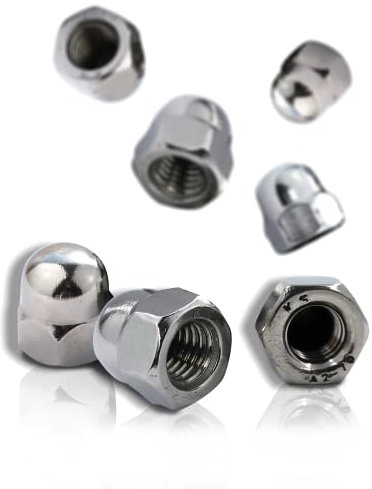 PROTECH 50 Stück Hutmuttern M8 Edelstahl aus rostfreiem A2 V2A Kappenmuttern Sechskantmuttern Muttern hohe Form DIN 1587 für Schrauben Gewindestangen