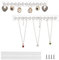 JUNMEIDO 2 Stück Halskettenhalter Acryl Schmuckaufhänger Wand Halsketten Aufbewahrung Halskettenaufhänger Hakenleiste Schmuck aufhängen mit 12 Diamant-Haken für Ohrringe, Halsketten, Geschenkidee