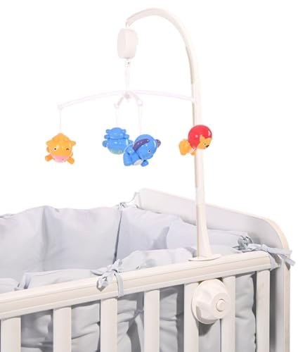 Lorelli Musik Mobile wilde Tiere Melodie vier Tiere abnehmbar Aufzugsmechanismus weiß