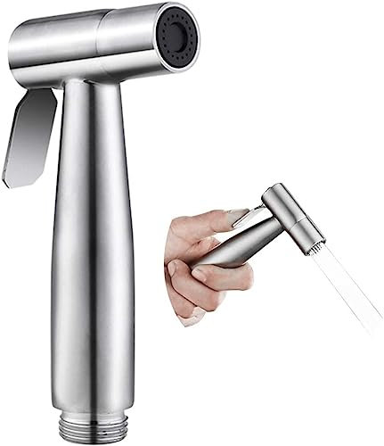 PIQIUQIU Pommeau de douche Bidet à main,Acier Inoxydable Bidet Douche à Main Pulvérisateur, WC Douche Tête WC Pistolet Pulvérisateur Buse
