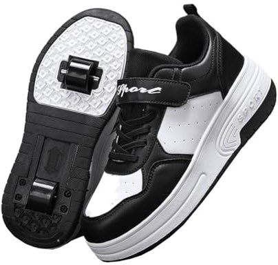 ENEN Zapatos con Ruedas Zapatillas con 2 Ruedas para Niños y Niña, Exterior Zapatillas de Correr al Aire Libre de Patinaje sobre Ruedas Multifuncionales en Dos