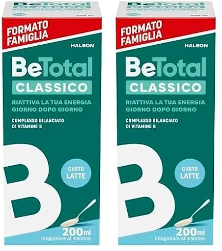 Betotal Liquido, Integratore Alimentare di Vitamine B, Adatto in Caso di Stanchezza e per Supportare il Sistema Immunitario, Senza Glutine e Senza Lattosio, Bambini 3+,Gusto Classico al Latte,200 ml