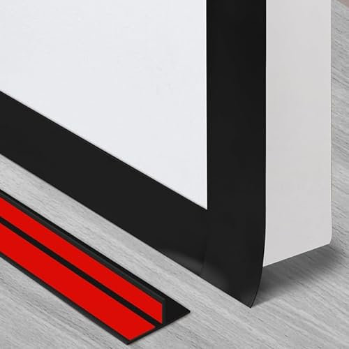 T-förmige Türdichtung Zugluftstopper für Türen und Fenster, Schwarz TPE-Dichtungsband, selbstklebend Schnell & einfach angebracht, Zugluftstopper & Schallschutz 3m