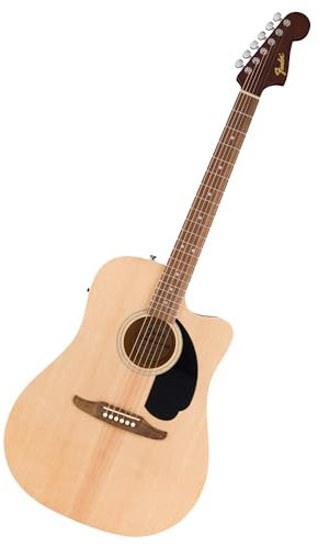 Fender California Debut Redondo Dreadnought mit Cutaway CE-Akustikgitarre, Fichtendecke, schwarzem Schlagbrett, Natural