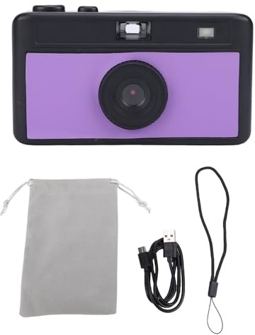 RASTKY Elegante Cámara Retro de 12 MP, Colores Intensos, Visor Físico, Estilos de Filtro de Película Múltiples Métodos de Suministro de Energía, Permite Grabar Mientras Se Carga,