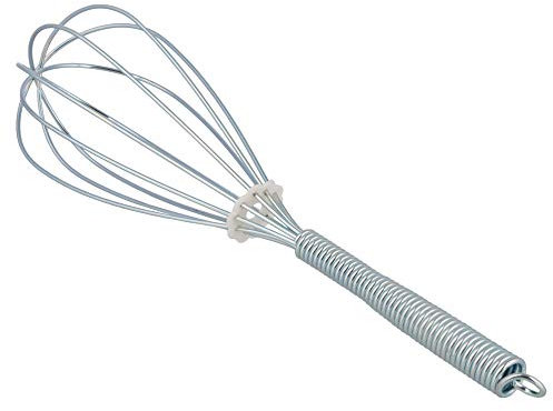 Frusta per uova in filo di acciaio inox, manico resistente, frusta ergonomica in acciaio, frusta a spirale per frusta lunga