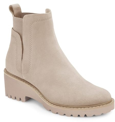 Trish Lucia Womens Platform Lug Sole Ankle Boots Chunky Block Heel Chelsea Boot Non-Slip Slip on Combat Fashion Booties