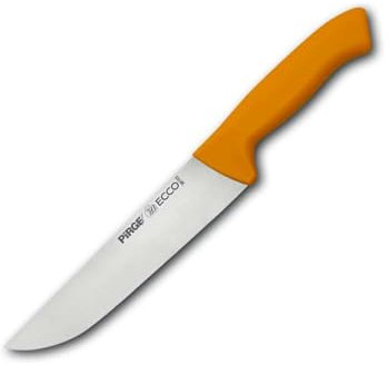 Pirge Ecco Metzgermesser 19 cm Gelb Schlachtermesser - Fleischermesser - Stechmesser - Exzellenter Schärfe Metzgermesser - Edelstahl Profi Küchenmesser - Ergonomisches Kunststoff Griffdesign
