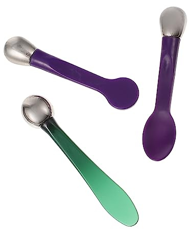 Ipetboom 3pezzi Cucchiaio per Massaggio Oculare Cucchiaio per Crema Viso Bastoncino per Crema Occhi Strumento Cosmetico per Applicare Maschere e Dividere