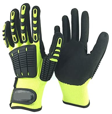 JOLIANE A6 Cut Level E Cut Resistant Safety Garden Work Glove Anti Vibration Mechanic Hand Protection Running Gloves Apply To Wood Carving, Carpentry And Knife Working - Work Gloves(L)