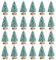 MELLIEX 24 Pezzi Mini Alberi di Natale Artificiali, Miniatura Albero da Tavolo per Paesaggi di Natale Artigianato Fai da Te & Decorazione per Feste