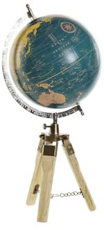 GLOBO TERRAQUEO MANGO METAL 22X22X45 BOLA 20CM.