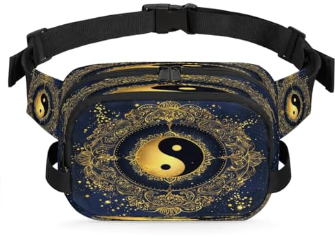 Riñonera multifunción de Tai Chi Yin Yang para viajes, deportes, correr, riñonera, riñonera, bolsa de cinturón para mujeres, hombres, niños y niñas, color, XL, Organizador de bolsas