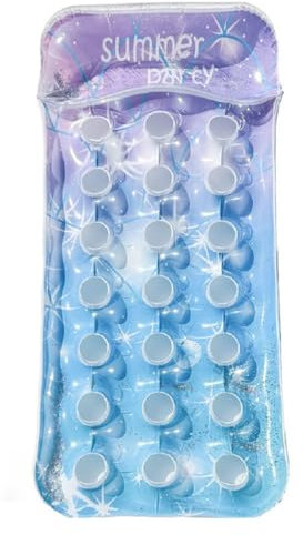 Matelas gonflable de piscine, matelas gonflable pour adultes, hamac gonflable pour adultes et enfants (bleu clair)