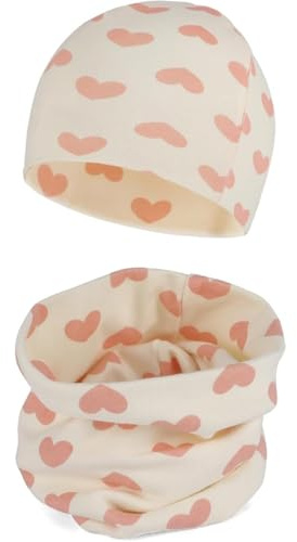 MAKFORT Baumwolle Mütze Loop Schal Sets Winter Weich Beanie Winddicht Schlauchschal Baby Jungen Mädchen